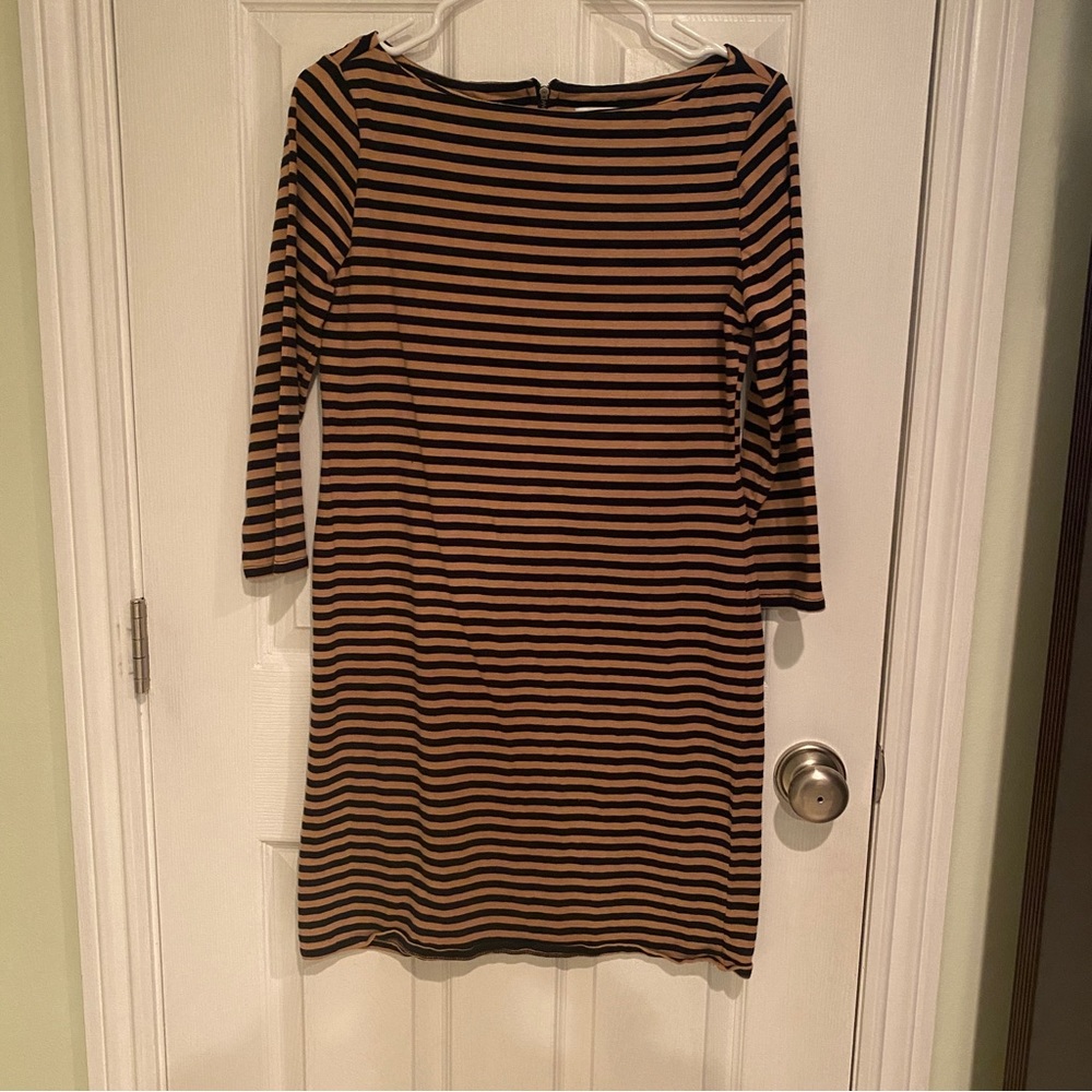 Xhilaration Black and Brown Stripe Dress. Size Large.  Good Condition.